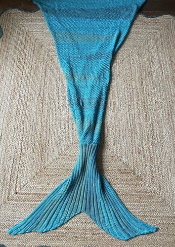 Mermaid tail blanket knitted