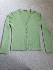 Marilyn Moore Green Cashmere/Silk Cardigan