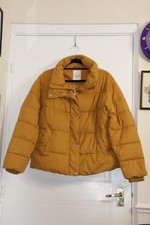 Women's Mustard Yellow Puffer Jacket Size UK 16 / EUR 44