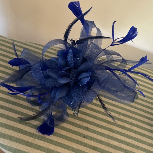 Navy fascinator worn - -,