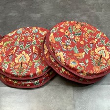 A SET OF 4 RED WILLIAM MORRIS