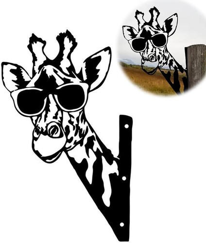 Metal giraffe garden ornaments - giraffe,