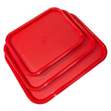 Red Plastic Serving Tray