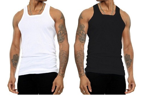 Mens ribbed vest - vest, (pack