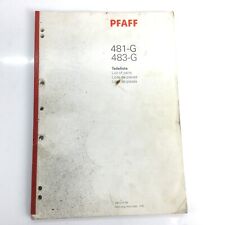 PFAFF 481G, 483G Industrial Sewing Machine Part Catalogue