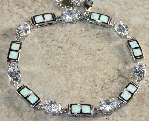 Silver elegant white fire - fire, opal