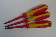 3 x Witte Protop VDE Insulated Pozidriv PZ1 Screwdriver 