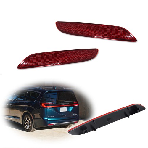 Red rear bumper reflectors - red,