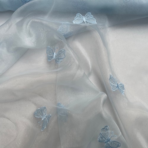 Butterflies organza sheer net - butterflies,