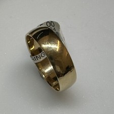 9ct Yellow Gold Ring Light Weight D Shaped Wedding Band 5mm Men's Ladies Ring