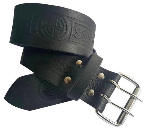 Leather kilt belt for - kilt,