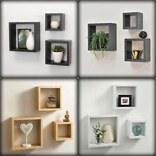 3 Pcs Wooden Floating Cube