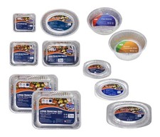 Aluminium Foil Dishes Platters Roasting Trays Disposable Baking Buffet Catering