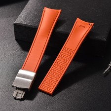 Curved FKM Rubber Watch Strap