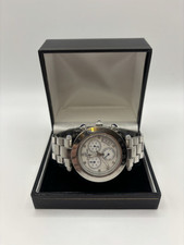 Mens Retro Klaus Loved Diamond Dial Day/Date Chronograph Stainless Watch Working