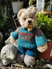 hand knitted teddy bear