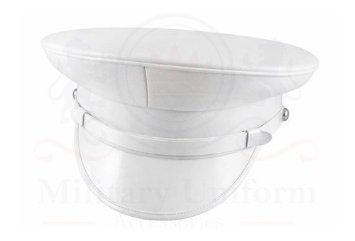 Marching band white peak cap - peak,