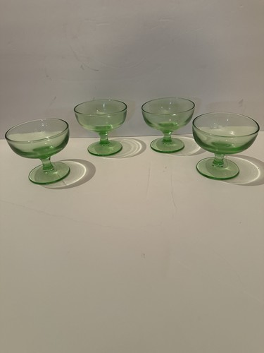 Green depression glass - 4,