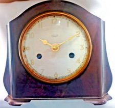 SMITHS ENFIELD BROWN BAKELITE CASED MANTLE CLOCK - Converted to a quartz battery