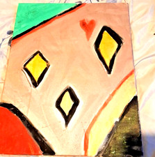 Poker art- gold. ( Traditional) Bright colour Canvas. Acrylic. Masterpiece.