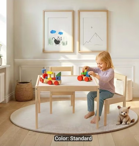 Wooden kids table - kids, chair