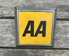 Vintage AA Automobilia Association Square Badge for Metal Car Grill