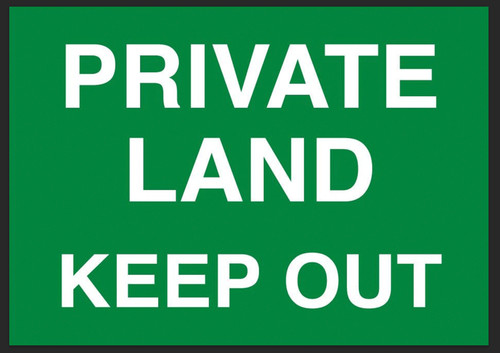 Private land keep - land, metal