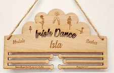 Irish Dancing Medal Holder Hanger Oak Veneer personalised