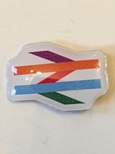 National Rail Double Arrow Railway Pin badge multi colour 