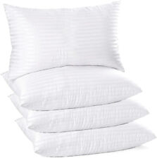 Hotel Quality Stripe 2 & 4 Pack Pillows Bounce Back Anti Allergic Bedding Pillow