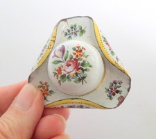 Antique Bilston Enamel Tricorn