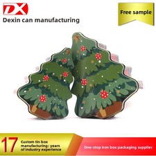 Christmas Tree Shape Metal Tin