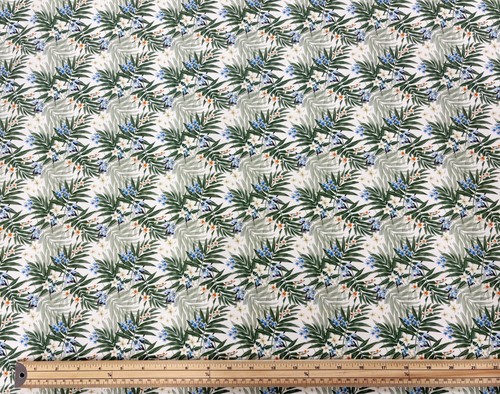 Floral cotton poplin fabric - cotton,