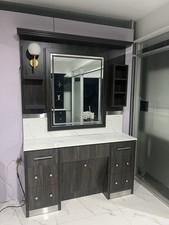 Barber station mirror units - barber,