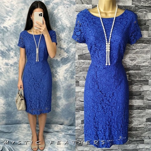 Roman blue lace - lace, dress