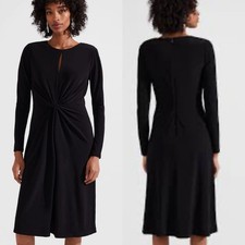 Hobbs Antonia Black Midi Dress