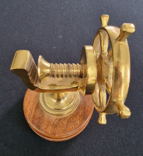 Brass ship wheel handle - wheel,