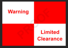 Warning Limited Clearance