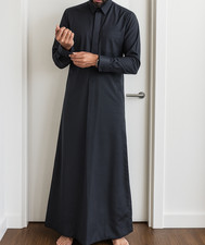 Dark navy Qatari Thobe | Pure Cotton | Tailored Fit