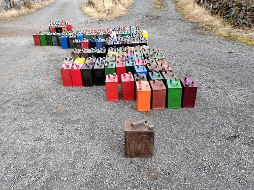 Vintage petrol jerry can - vintage,