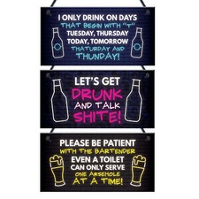 Funny Alcohol Home Bar Signs Man Cave Plaque Bar Accessories Gifts For Him Her
