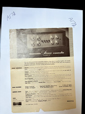 VINTAGE Marantz Models 7 & 8b Sales Brochure Catalog Ad Spec Sheet *ORIGINAL*