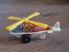 ND TOYS JAPAN EARLY 1970's LITHO TINPLATE FRICTION #8 FIRE RESCUE HELICOPTER