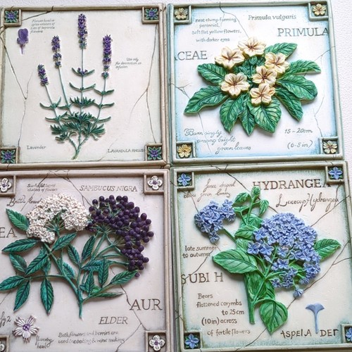Set s hand painted - 4,
