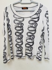 Vintage 90s Hysteric Glamour Rare snake print long sleeve cotton top M