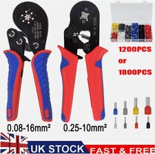 1200Pcs Cable Wire Electrical Terminals Ferrule Crimper Plier Crimping Tool Set