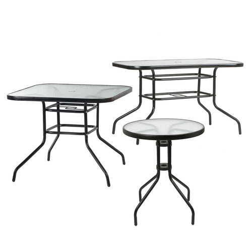 Sussex metal glass top - metal, garden