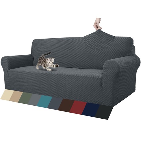 Dark gray seater slipcover - gray,