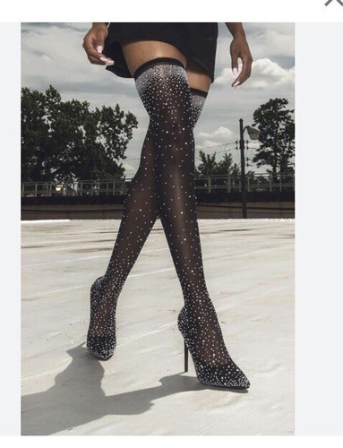Thigh high diamante - diamante, boots