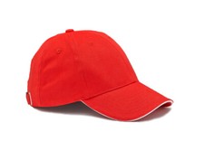 New Plain 6 Panel Sandwich Peak Heavyweight Brushed Cotton Cap - RL28